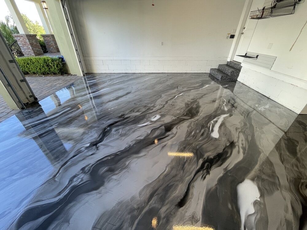 After: Metallic Epoxy Transformation
